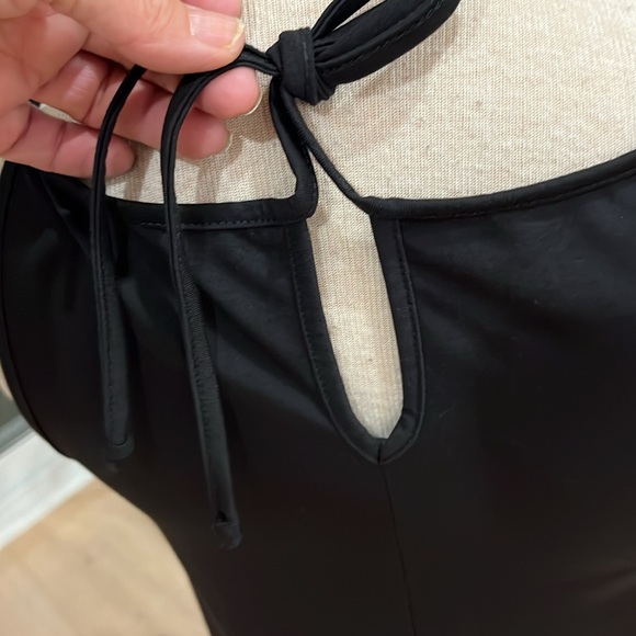 NWOT black Figs Rea sleeveless jersey sundress with tie at back neckline. - Picture 6 of 8